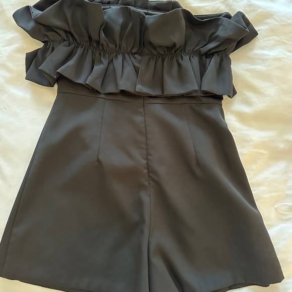Black Ruffle Romper - Picture 2 of 3